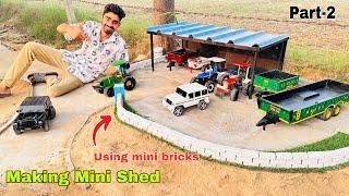 Mini shed making for Rc tractor using mini bricks  ll Part-2 ll @Aakash946