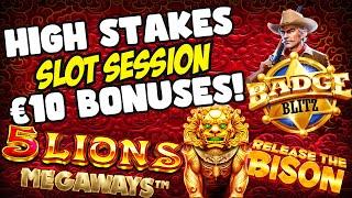 HIGH STAKES SLOT SESSION TAKING ON THE WAGER BUT CAN WE GET A BIG WIN?