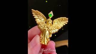 看!是天使!｜18k金镶嵌天使吊坠 #翡翠 #shorts #天然翡翠 #jade #珠寶 #珠子 #玉