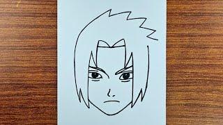 How to draw Sasuke Uchiha step by step || How to anime for beginners || easy anime drawing