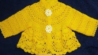 Платье крючком для малышки 3-6 месяцев.Вязание детям./crochet