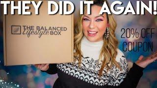 The Balanced Lifestyle Box Winter 2024 Unboxing + Coupon Code | BIGGEST LIFESTYLE BOX OUT THERE!