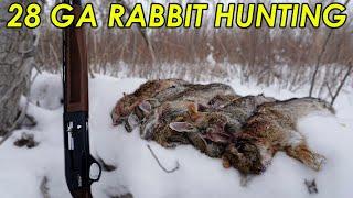 Hunting FRIGID Weather for Rabbits (WITHOUT A DOG) | 28 GAUGE Public Land Rabbit Hunting 2021