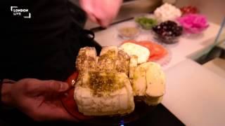 Lebanese style halloumi and tomato meze with Comptoir Libanais