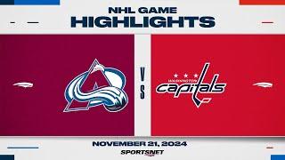 NHL Highlights | Avalanche vs. Capitals - November 21, 2024