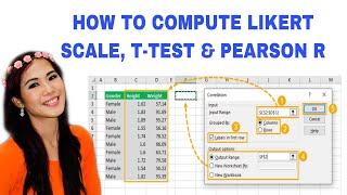 HOW TO COMPUTE LIKERT SCALE, T-TEST & PEARSON R