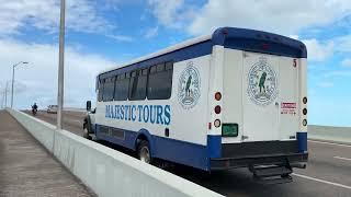 The Bahamas Walking across Sidney Poitier Bridge to Atlantis Resort Paradise Island City of Nassau