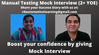 Manual Testing Mock Interview| 2+ YOE | Testing Interview Questions