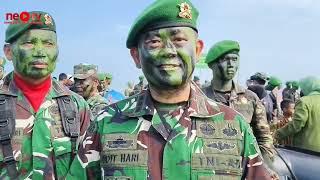 Tradisi Pembaretan Dikjurba If Abit Dikmaba TNI AD di Pantai Tegalpapak Pandeglang