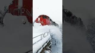 Train Crashes Snow #trains #GoPro #CN Rail #Railfan #trainspotting #canada