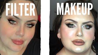 “Kim K Makeup By Paige” Tiktok Filter Makeup Tutorial