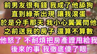 前男友很有錢 我成了他舔狗，直到綠茶出現 讓我滾蛋，於是分手那天 我小心翼翼問他，之前送我的房子 還算不算數？他怒了 不耐煩把房產證甩給我，後來的事 我徹底傻了眼#甜寵#灰姑娘#霸道總裁#愛情#婚姻