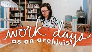 WORK DAYS IN MY LIFE AS AN ARCHIVIST | library book cataloging project + working from home