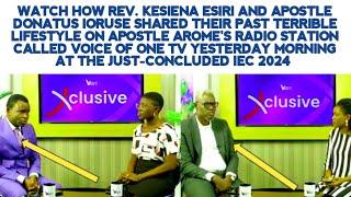 REV. KESIENA & APST DONATUS SHARED THEIR PAST TERRIBLE LIFESTYLE ON APST AROME'S TV SHOW AT IEC 2024