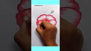 Hibiscus flower drawing #viral