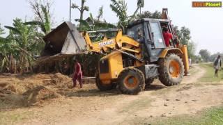 Escorts Dozer - JCB - Dozer Road Construction in Poor Country Village (Part 3)