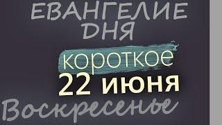 22 июня, Воскресенье  Апостольский пост  Евангелие дня 2025 короткое!