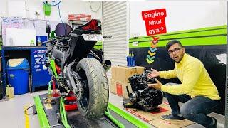 ZX10R 3rd SERVICE COST?|Engine KHUL GYA|ANUJ GOYAL#kawasaki#zx10r#service#superbikesinindia