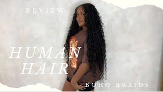 How To Boho Human Hair Knotless Braids Episode 4  Feat: Beaubraids Deep Wavy Human Hair
