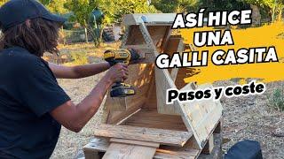 CASA DE MADERA para mis GALLINAS bonita y ECONÓMICA. Paso a paso y presupuesto. Vlog112