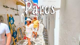 Paros Greece, walking through Parikia the capital and the main port of Paros island, Greece 2024