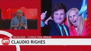 "EL PANORAMA ES DE CAOS Y CONFLICTO SOCIAL" LIC. CLAUDIO RIGHES - SOCIÓLOGO - CONS. INDAGA-Am 21/11