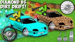 How to do DIAMOND vs DIRT DRIFT in Minecraft ? TOYOTA SUPRA DRIFT CAR !