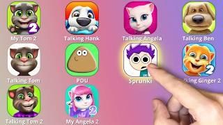 Talking Tom,Talking Tom 2,Talking Angela,Pou,Talking Ben, Sprunki, Incredibox Squid Game,My Tom 2