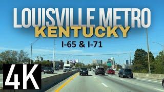 Freeway Road Tour of the Louisville, Kentucky Metro Area in 4K - Interstate 65 & Interstate 71