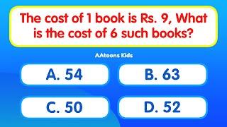 Quiz Time | Mental maths Quiz for Kids | Maths Trivia for Kids | Solve maths Quiz | @AAtoonsKids