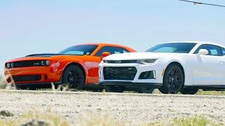 Head 2 Head FULL EPISODE | Dodge Challenger Hellcat Widebody vs Chevrolet Camaro ZL1—Episode 105