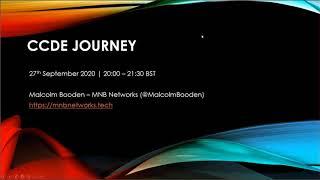 CCDE Journey *** Live Webinar from 27th September 2020 ***