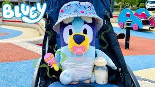 Baby BLUEY Stinky Nappy at the Playground  | Pretend Play with Bluey Toys | Bunya Toy Town