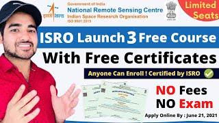 ISRO 3 Free Certification Courses in JUNE | Students | ISRO Free Courses | #ISRONews #TrickyMan