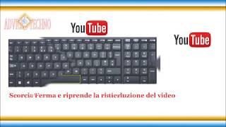 Scorciatoie  per  youtube  da tastiera  pc  , i segreti di youtube