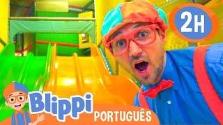 Blippi Brinca em um Parque Coberto! | 2 HORAS DO BLIPPI! | Vídeos Educativos para Crianças