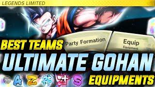 BEST TEAMS & EQUIPMENTS FOR LL ULTIMATE GOHAN! (Dragon Ball Legends)