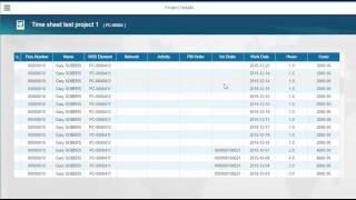 SAP Project  System  Time sheet Report