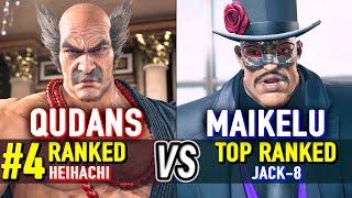 T8  QUDANS (#4 Ranked Heihachi) vs MAIKELU (Top Ranked Jack-8)  Tekken 8 High Level Gameplay