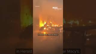 Fire at New York City's Herald Square holiday market destroy several small business booths