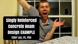 Singly reinforced concrete beam design example | homework example 1