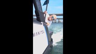 Captain Lee with Manitou Pontoons at Miami Boat Show