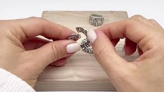Серебряные серьги женские Франческа, серебро 925, крупные необычные ажурные сережки. Компания Юмила