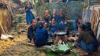 Beginilah Acara Memasak Di Kampung Baduy. Gadis Desa Menggoreng, Lelaki Membakar | Suasana Pedesaan