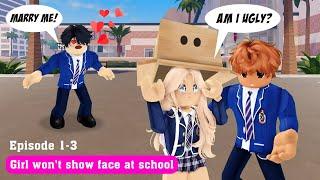  MASK GIRL EP 1-3: Girl Won't Show Face At School | Roblox Crush Idol