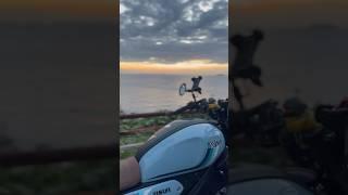 【バイクと景色】夕日綺麗でした️️#xsr125 #海 #おすすめ #vlog #バイク女子#モトブログ #ツーリング #夕日 #日本の景色