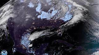 Nor'easter Seen From High Above - NOAA Satellite View