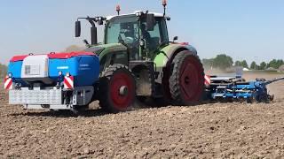 Lemken Azurit 9 maiszaaimachine i.c.m. een Solitair 23 fronttank