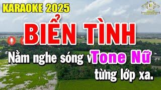 Biển Tình Karaoke Tone Nữ ( C ) Âm Thanh Quá Hay | Trọng Hiếu