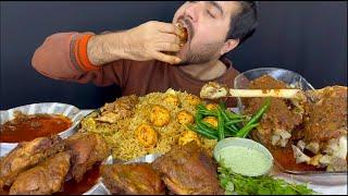 ASMR; Eating Spicy Egg Biryani+2 Spicy Mutton Legs+Spicy Chicken Thai Curry    Real Mukbang